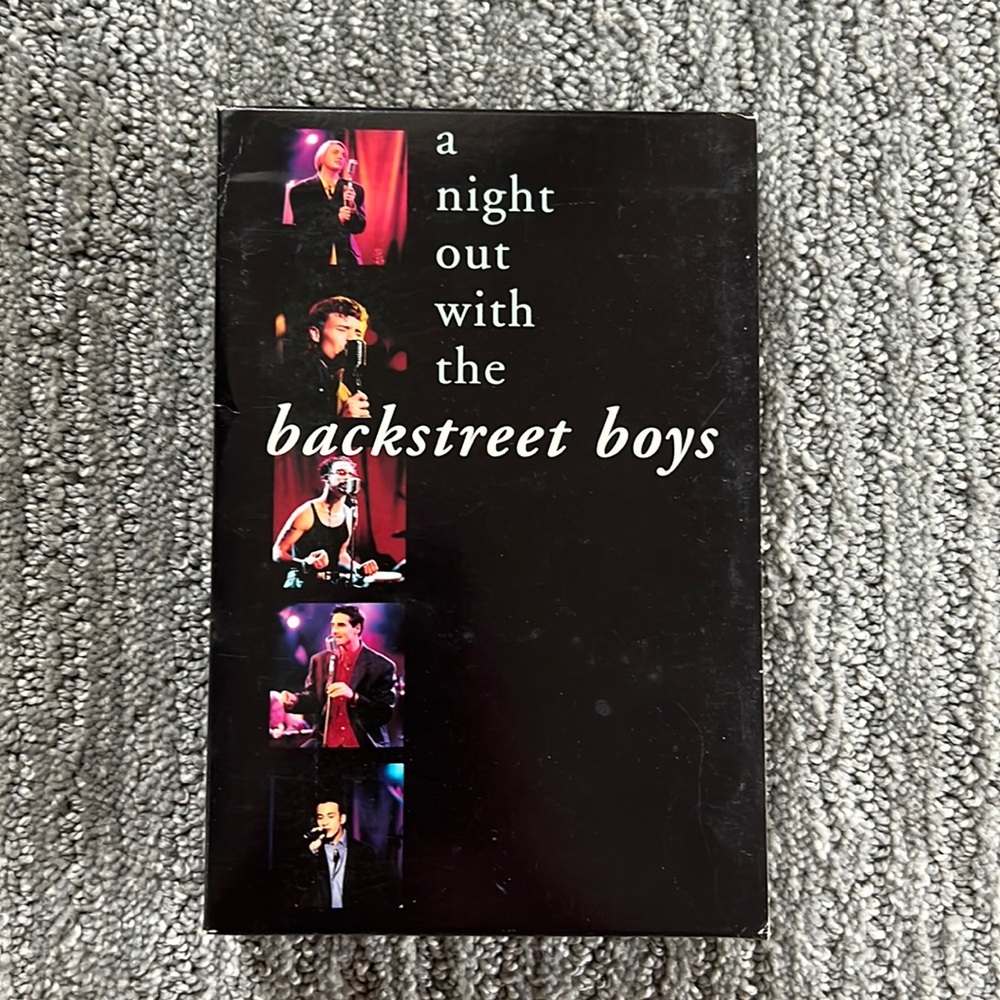 A night out with the Backstreet Boys vhs tape and calendar
